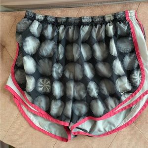 Pink and gray circle design Nike Running Shorts